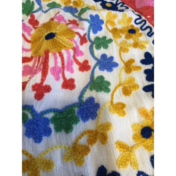 Perfectly Priscilla Women's Embroidered Floral Tunic Top Boho Multicolor Size 2X - Picture 5 of 9